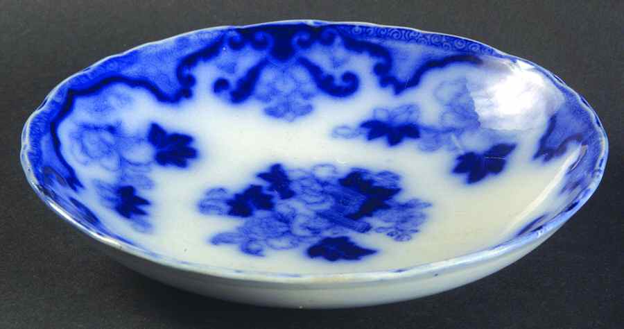 Candia (Flow Blue) Coupe Cereal Bowl by Royal Cauldon-1