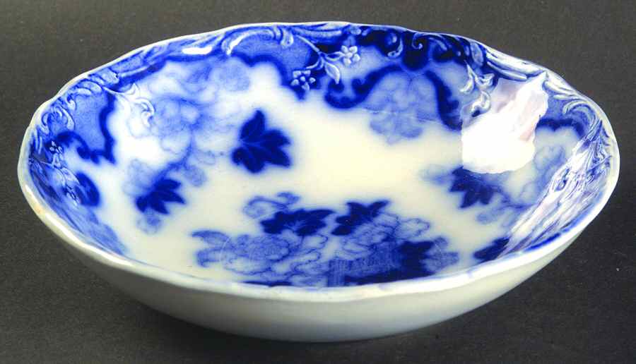 Candia (Flow Blue) Coupe Cereal Bowl by Royal Cauldon-1