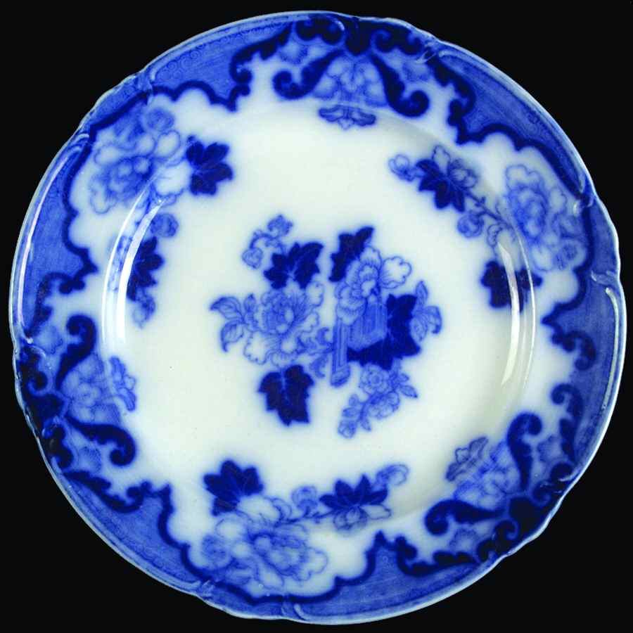 Candia (Flow Blue) Luncheon Plate by Royal Cauldon-1