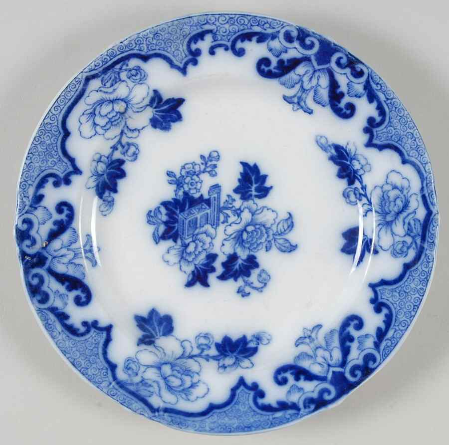 Candia (Flow Blue) Salad Plate by Royal Cauldon-1