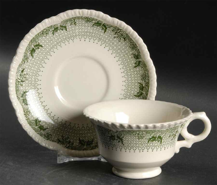Dartmouth College Footed Cup & Saucer Set by Royal Cauldon-1