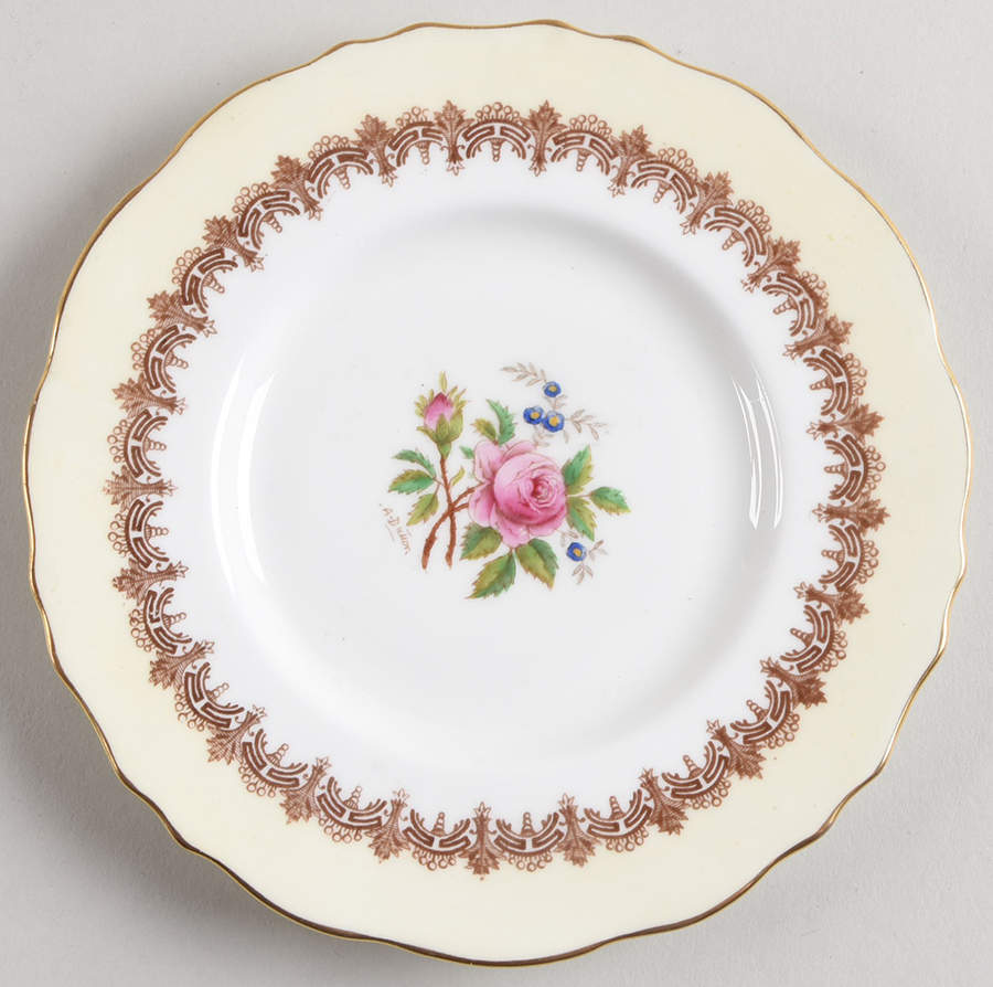 Ecstasy Bread & Butter Plate by Royal Cauldon-1