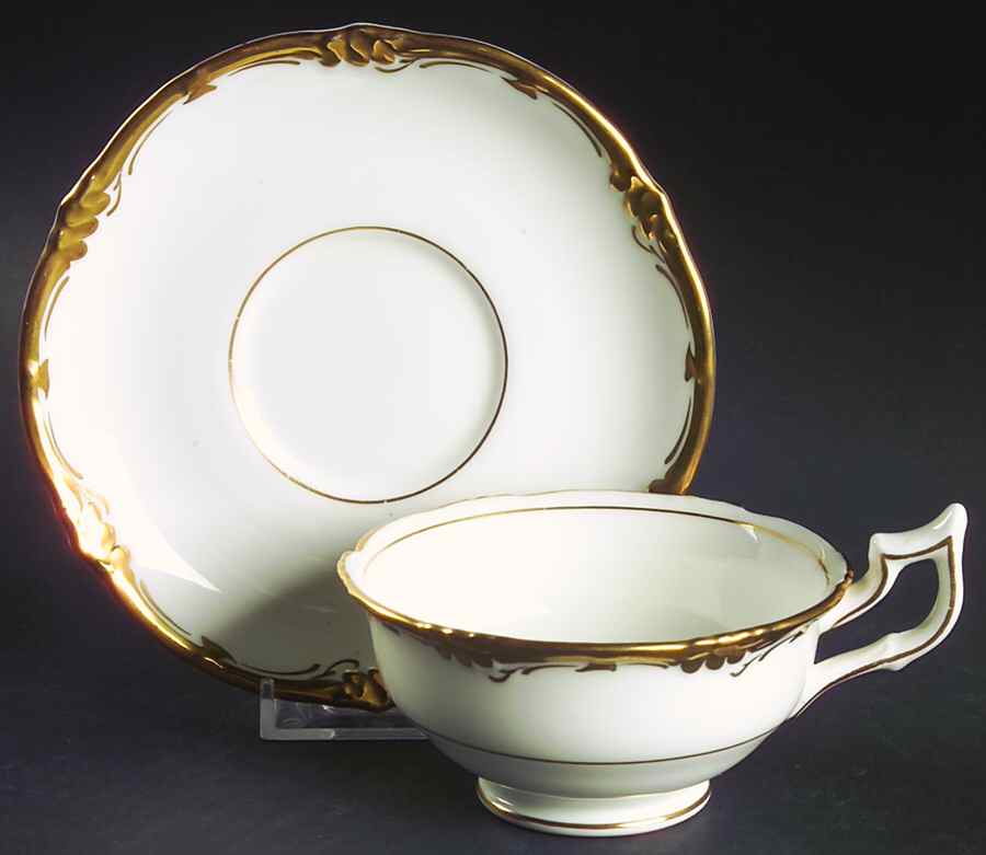 Eden Footed Cup & Saucer Set by Royal Cauldon-1