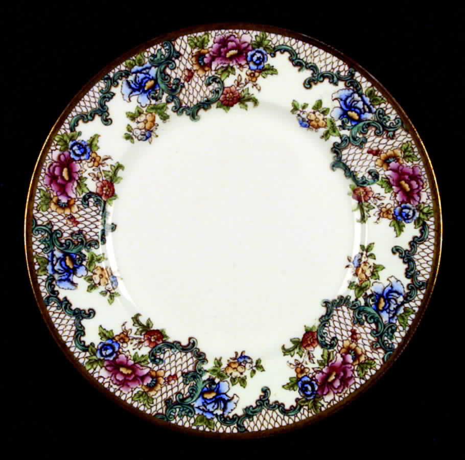 Floradora (Gold Trim, Smooth) Dinner Plate by Royal Cauldon-1