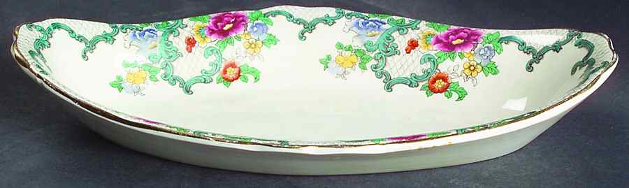 Floradora (Gold Trim, Scalloped) Relish by Royal Cauldon-1