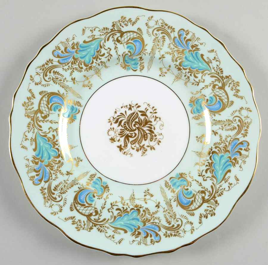 Gainsborough (Green Border) Salad Plate by Royal Cauldon-1
