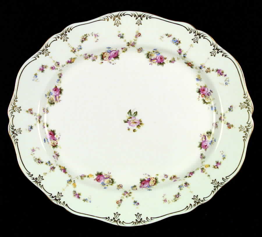 H8225 14" Oval Serving Platter by Royal Cauldon-1