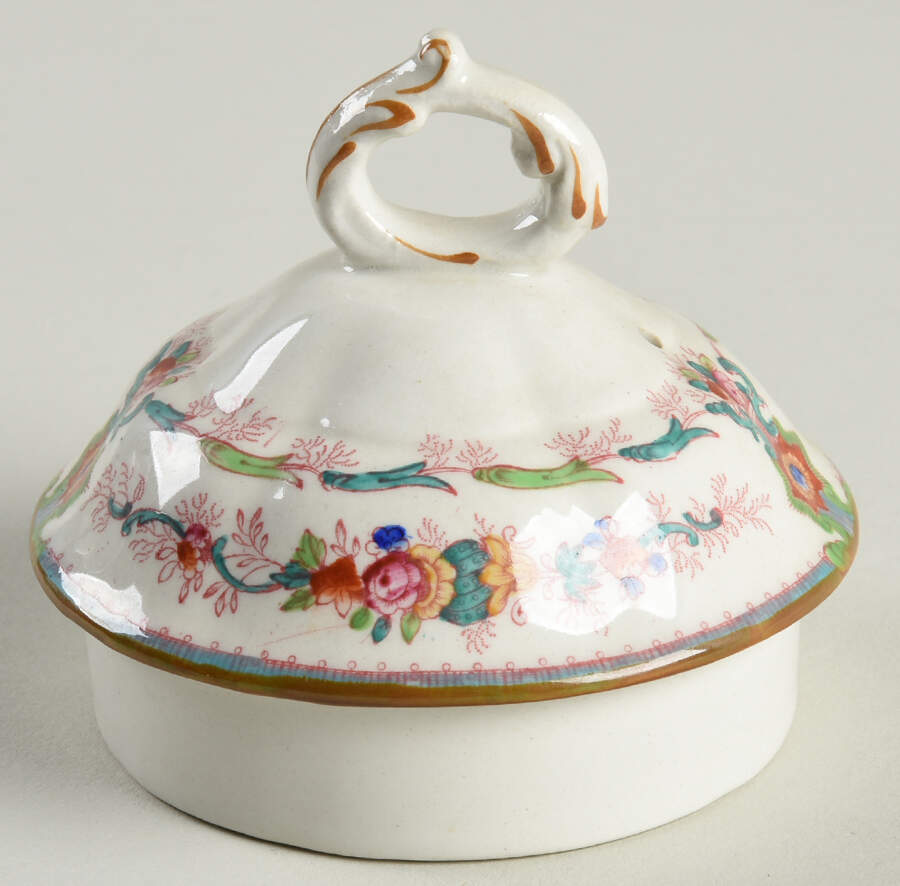 H9120 Aqua (Scalloped, White Background) Lid for Teapot by Royal Cauldon-1