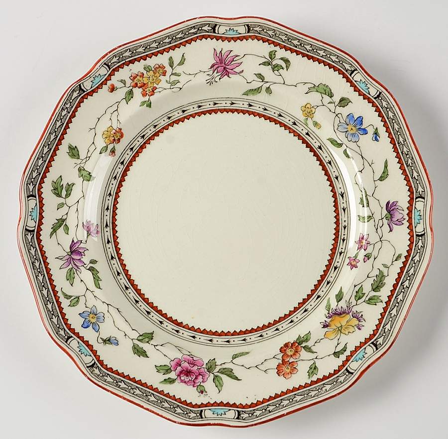Jessamine (Cream Background) Salad Plate by Royal Cauldon-1