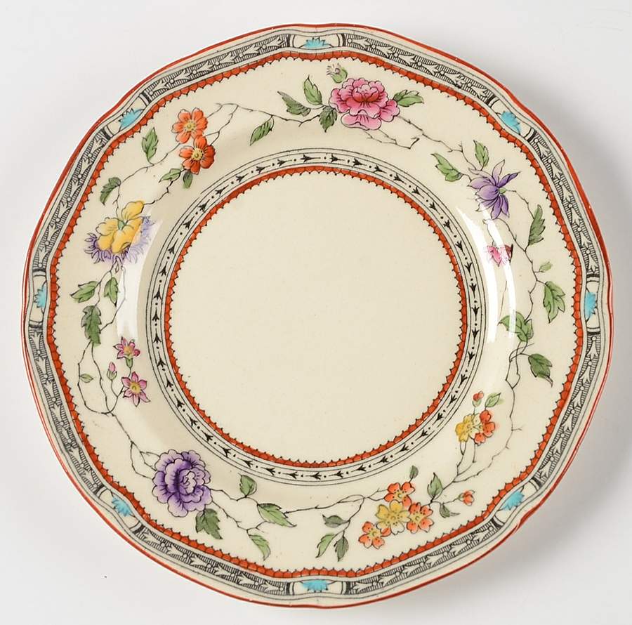 Jessamine (Cream Background) Bread & Butter Plate by Royal Cauldon-1