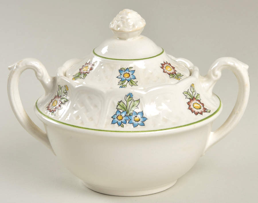 June Garden Sugar Bowl & Lid by Royal Cauldon-1