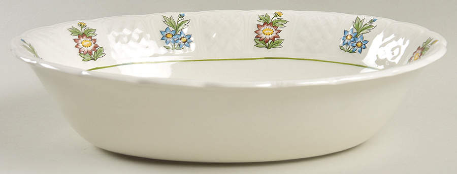 June Garden 9" Oval Vegetable Bowl by Royal Cauldon-1