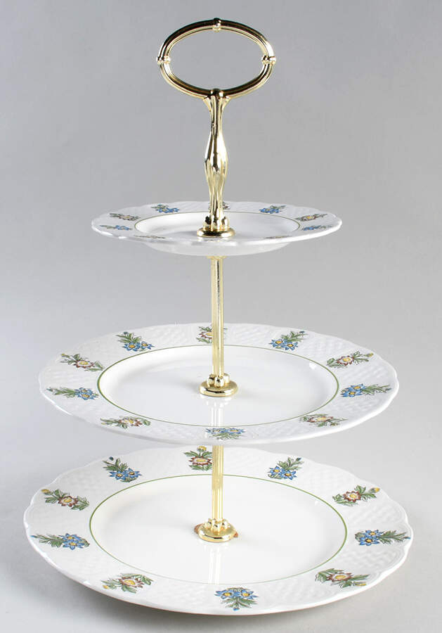June Garden 3-Tiered Serving Tray (DP, SP, BB) by Royal Cauldon-1