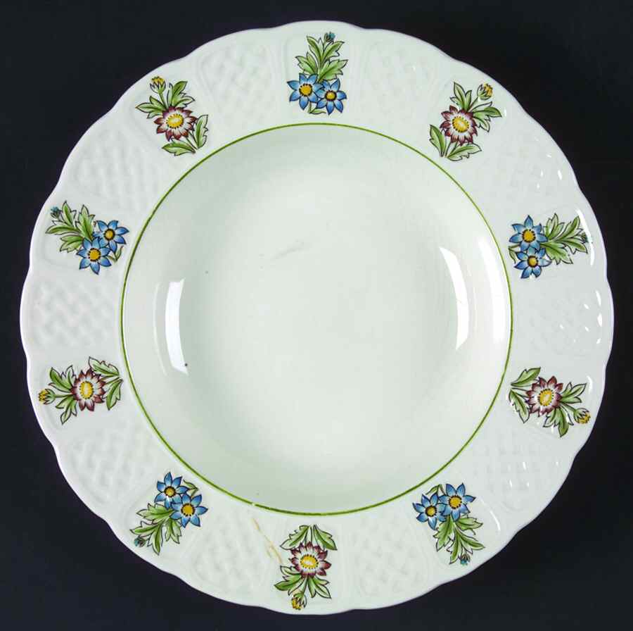 June Garden Large Rim Soup Bowl by Royal Cauldon-1