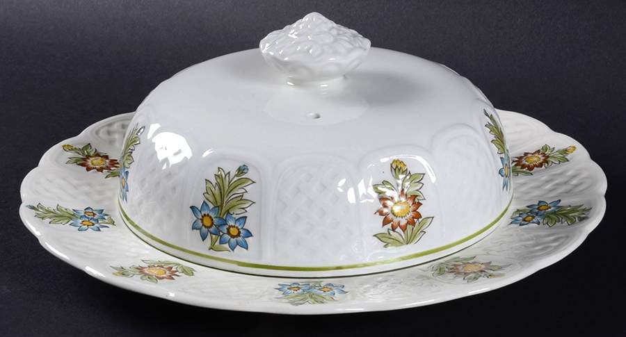June Garden Round Covered Butter by Royal Cauldon-1