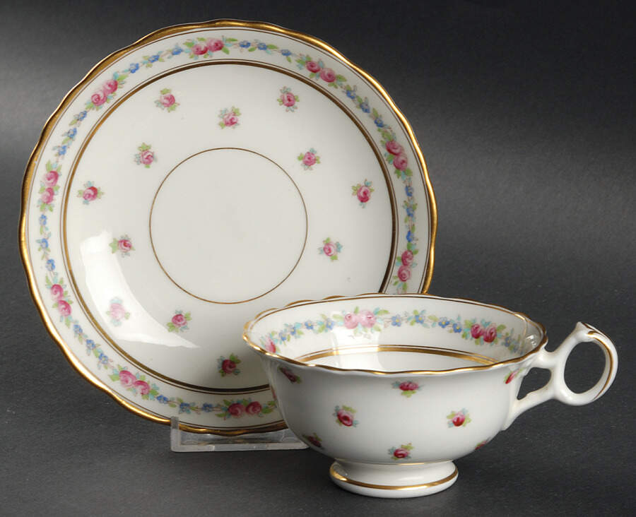 K3616 Footed Cup & Saucer Set by Royal Cauldon-1