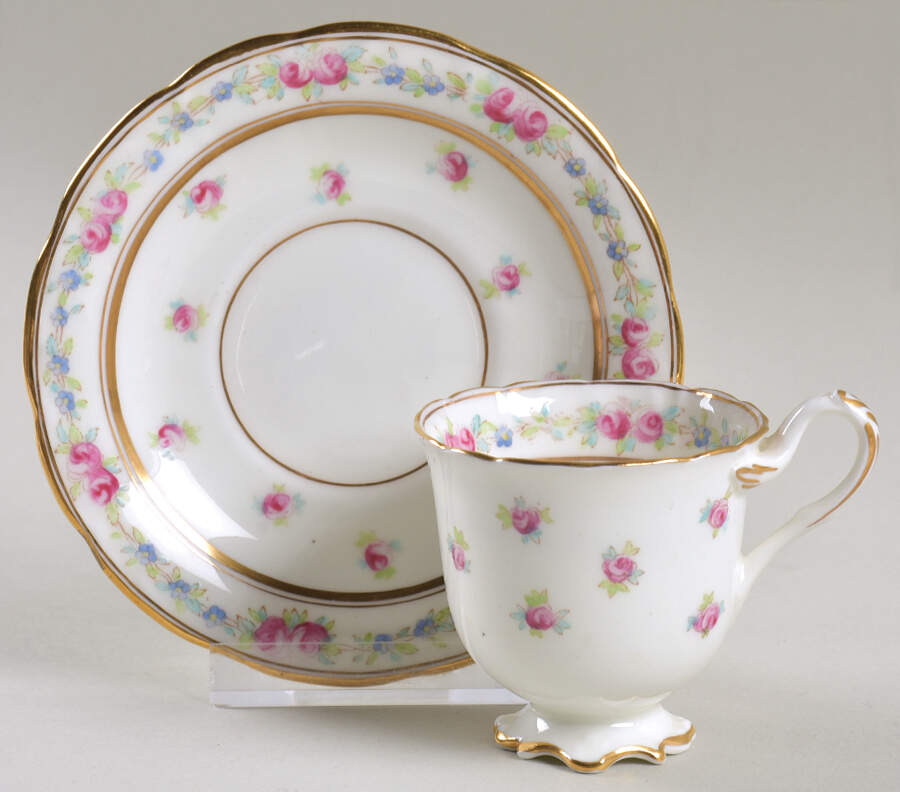 K3616 Footed Demitasse Cup & Saucer Set by Royal Cauldon-1