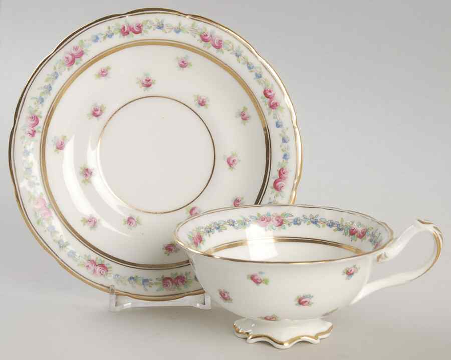 K3616 Footed Cup & Saucer Set by Royal Cauldon-1