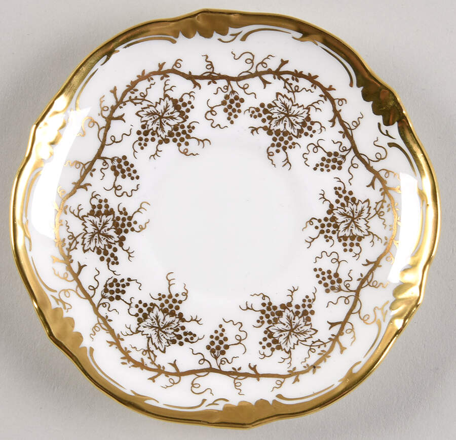 King's Plate White Saucer for Demitasse Cup by Royal Cauldon-1