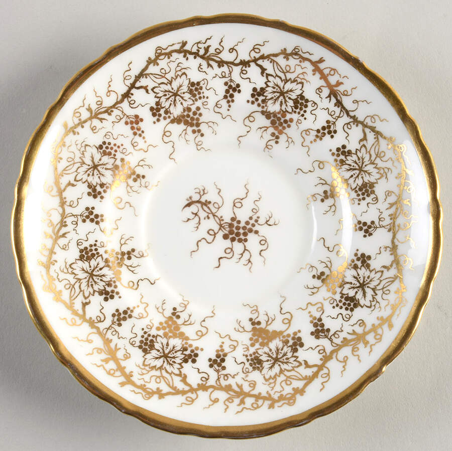 King's Plate White Saucer for Footed Cup by Royal Cauldon-1