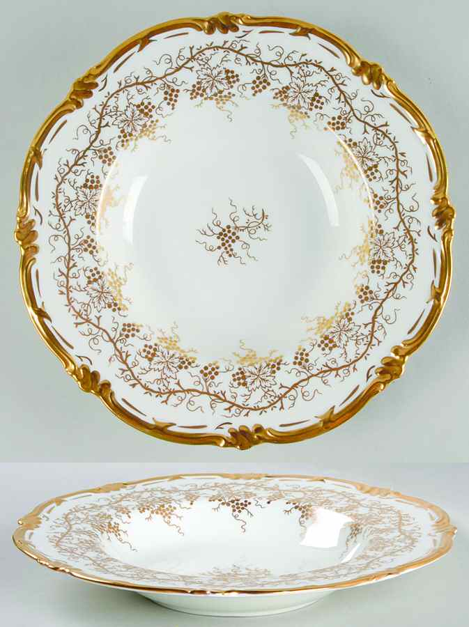 King's Plate White Large Rim Soup Bowl by Royal Cauldon-1