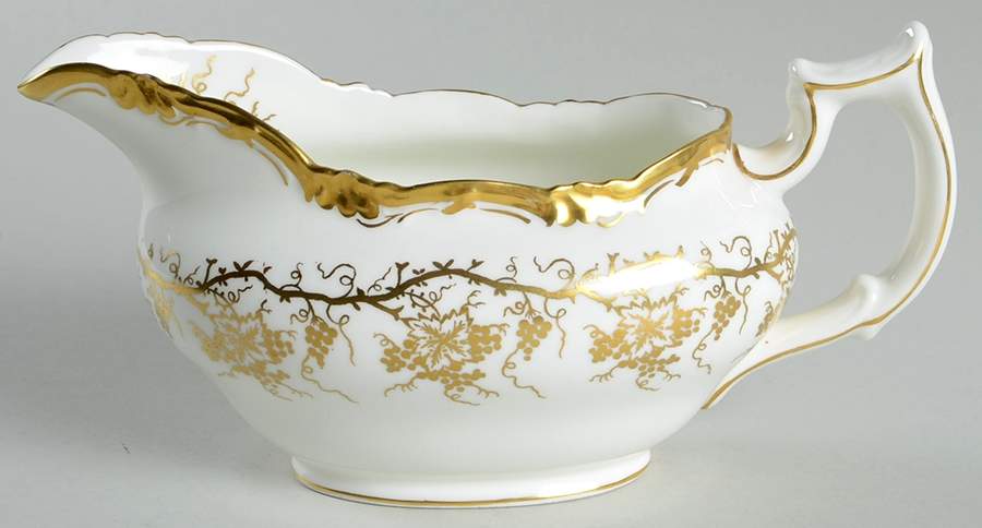 King's Plate White Gravy Boat by Royal Cauldon-1