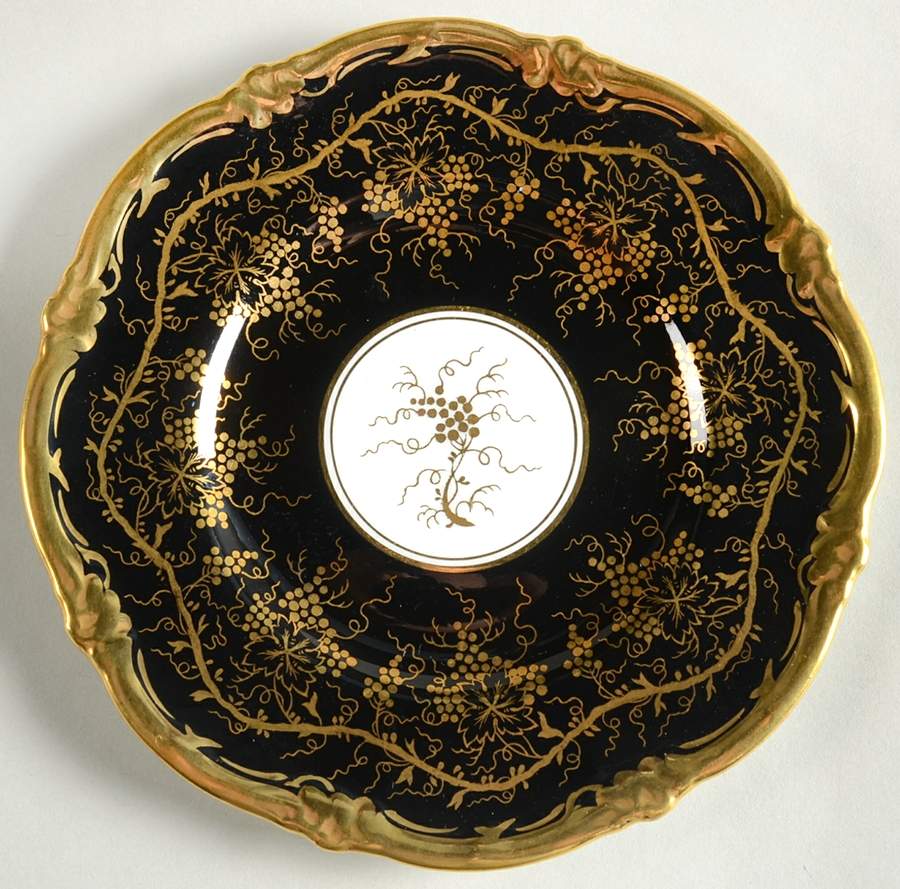 King's Plate Black Bread & Butter Plate by Royal Cauldon-1