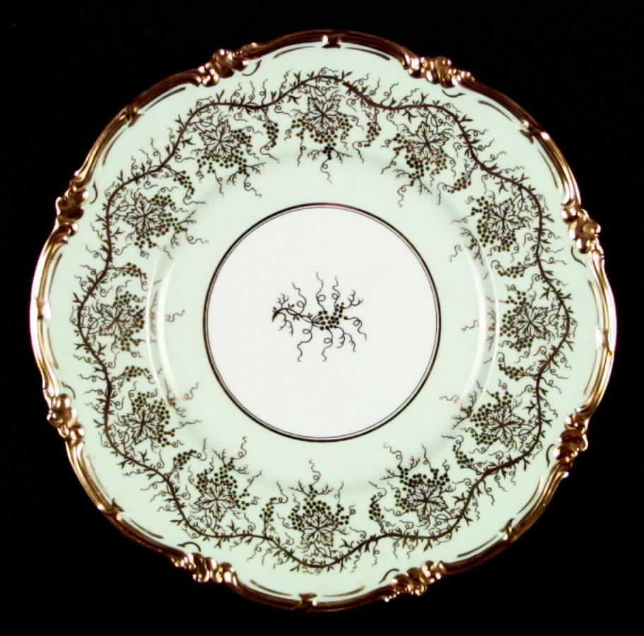 King's Plate Mint Green Dinner Plate by Royal Cauldon-1