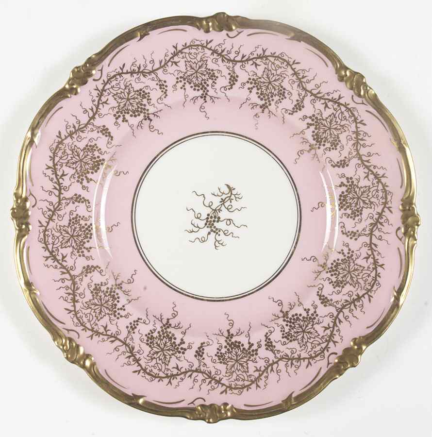 King's Plate Pink Dinner Plate by Royal Cauldon-1