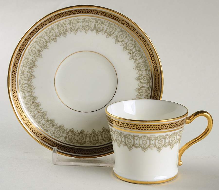 L4000 Flat Demitasse Cup & Saucer Set by Royal Cauldon-1
