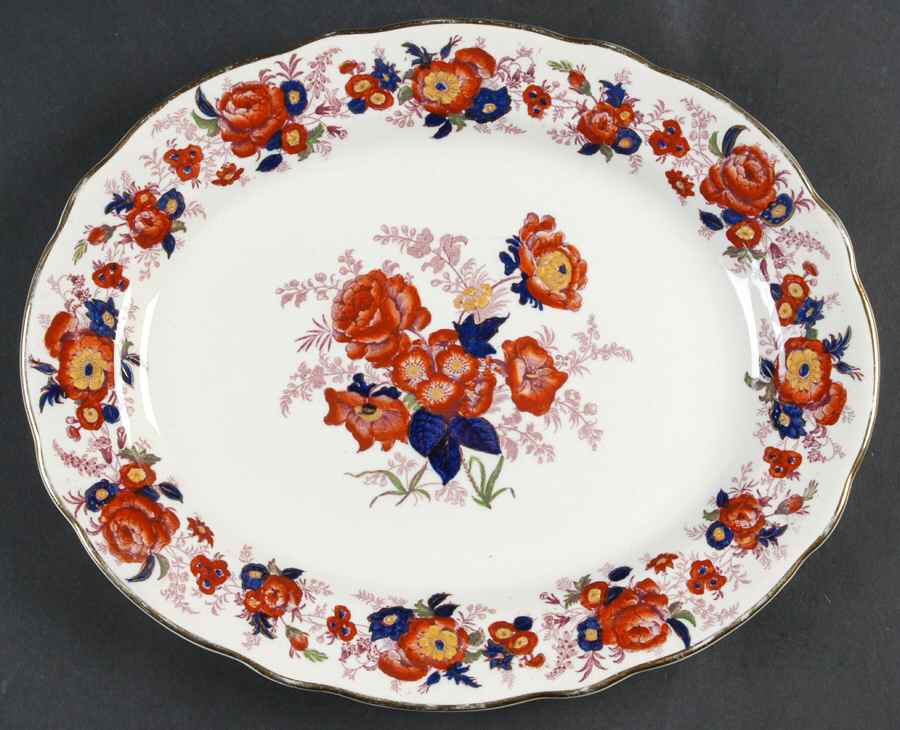 Majestic 11" Oval Serving Platter by Royal Cauldon-1