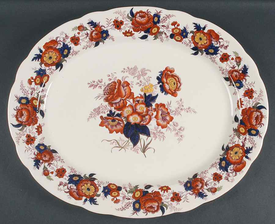 Majestic 17" Oval Serving Platter by Royal Cauldon-1