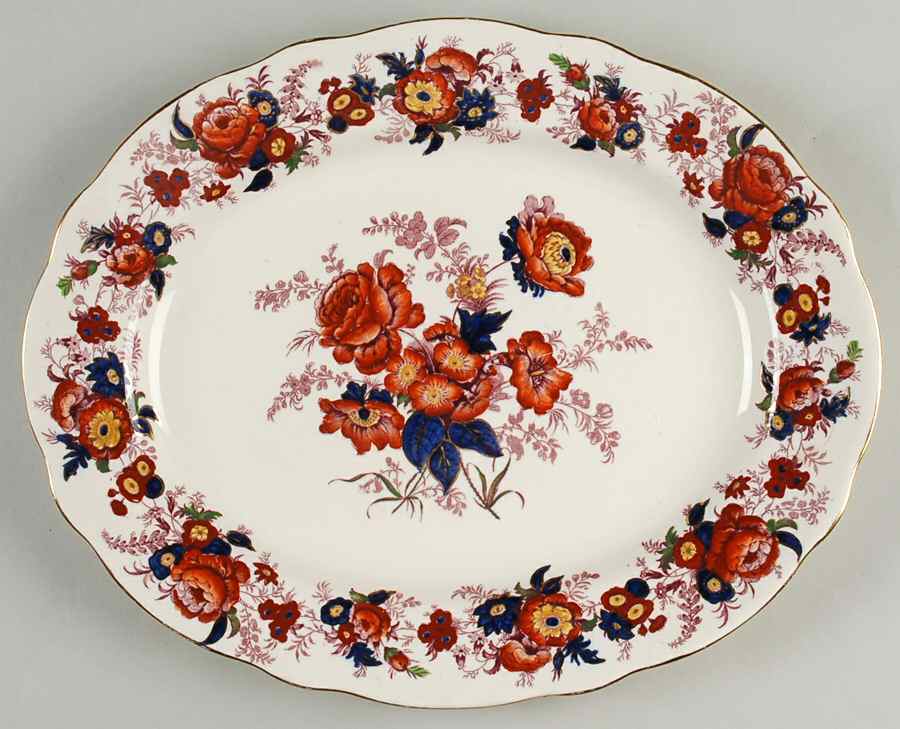 Majestic 12" Oval Serving Platter by Royal Cauldon-1