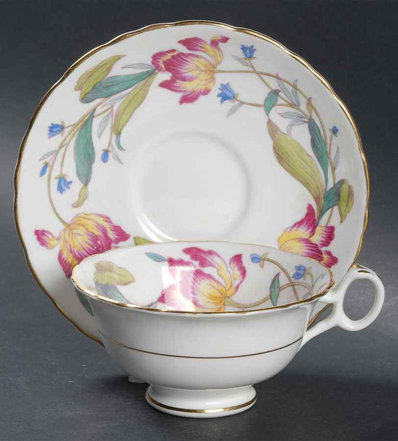 Malvern Footed Cup & Saucer Set by Royal Cauldon-1