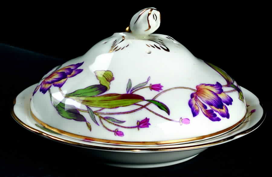 Malvern Round Covered Butter by Royal Cauldon-1
