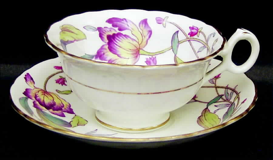 Malvern Footed Cup & Saucer Set by Royal Cauldon-1