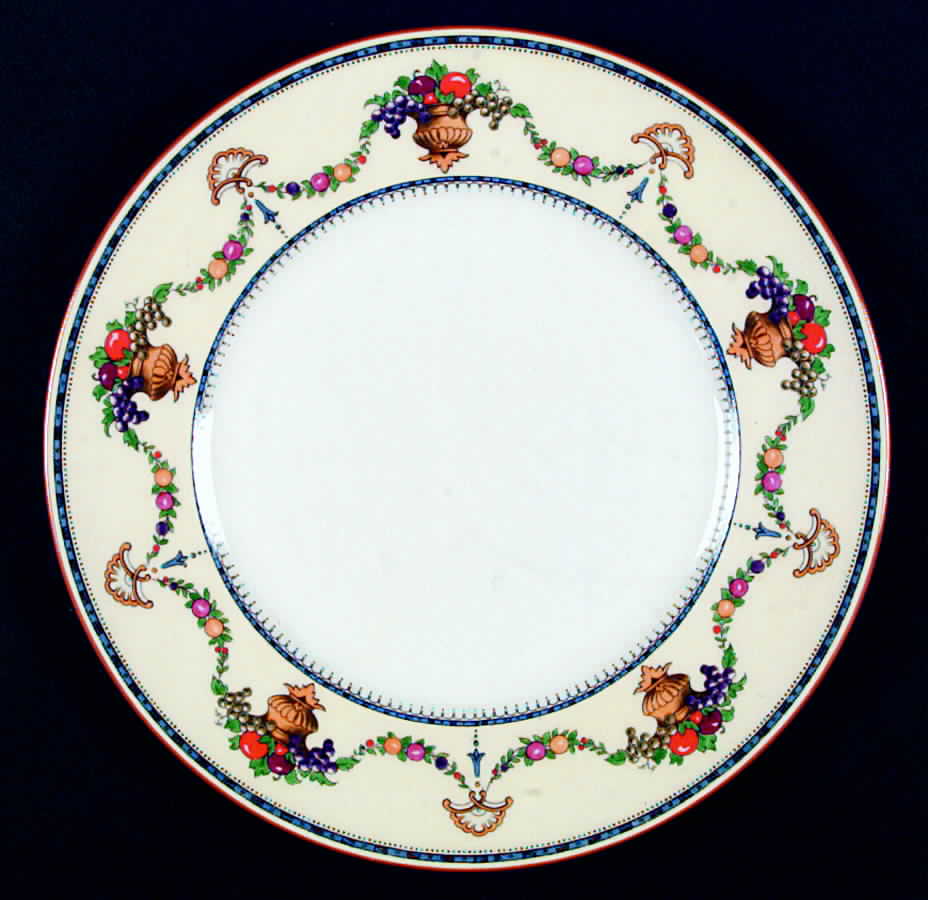 Malvern (Cream Rim, Urns) Dinner Plate by Royal Cauldon-1