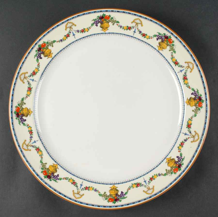 Malvern (Cream Rim, Urns) 14" Chop Plate (Round Platter) by Royal Cauldon-1