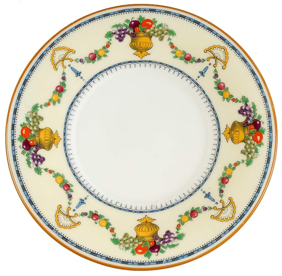 Malvern (Cream Rim, Urns) Saucer for Cream Soup Bowl by Royal Cauldon-1