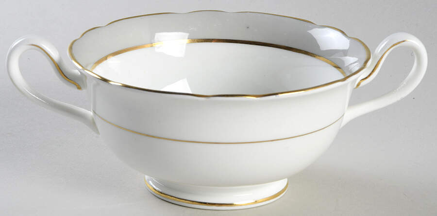 Miniver Rose Footed Cream Soup Bowl by Royal Cauldon-1