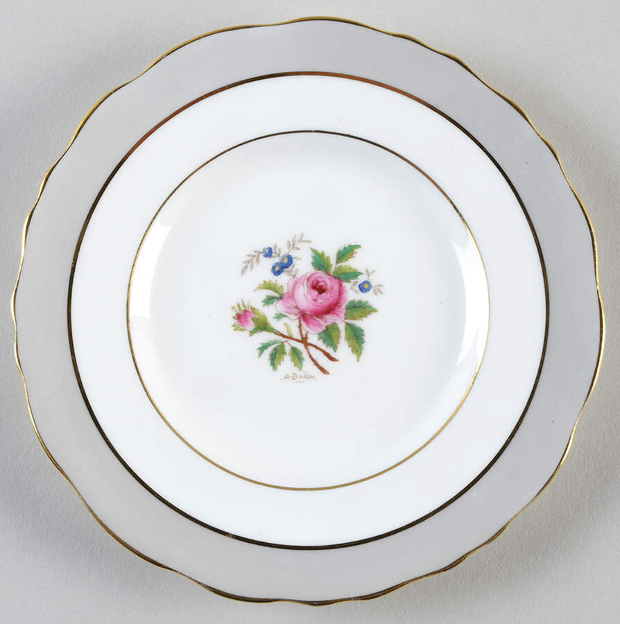 Miniver Rose Bread & Butter Plate by Royal Cauldon-1