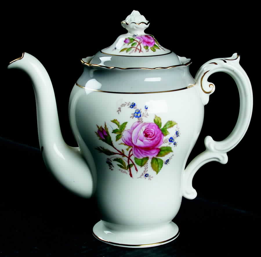 Miniver Rose Mini Coffee Pot & Lid by Royal Cauldon-1