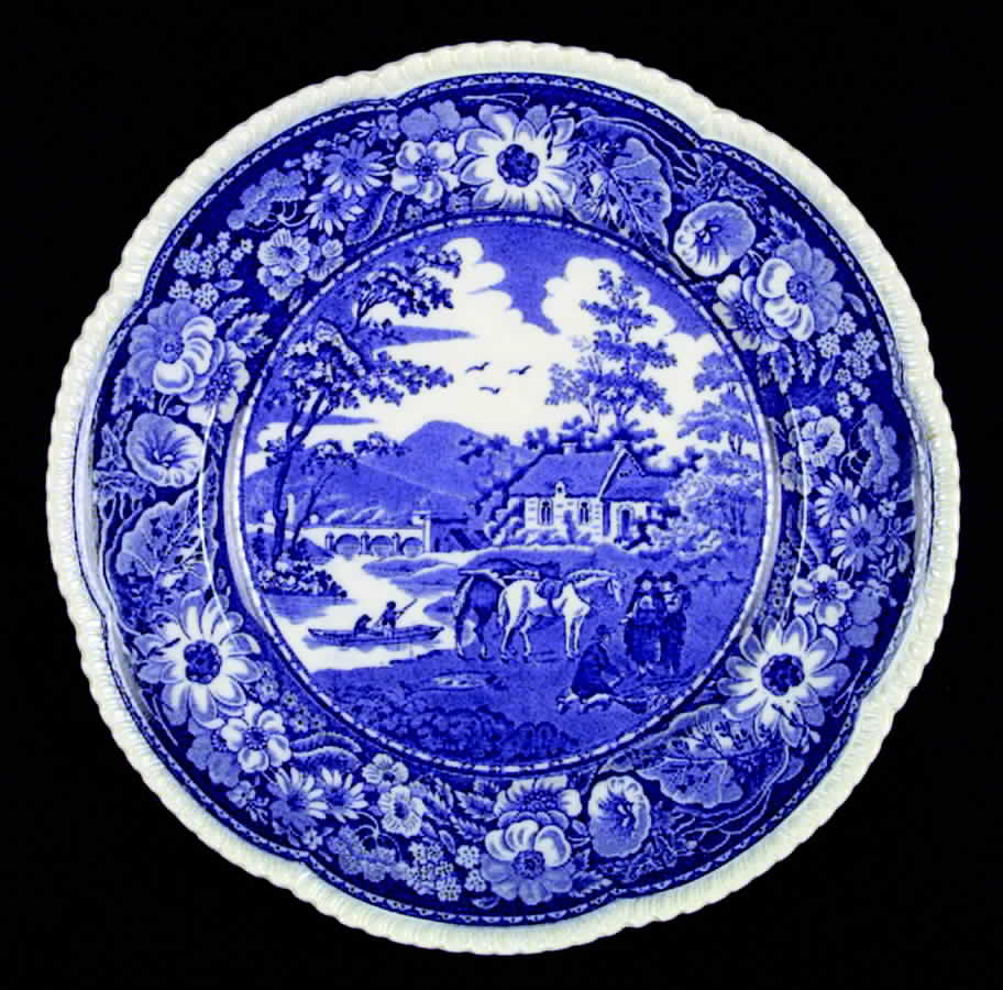 Native Blue Dinner Plate by Royal Cauldon-1