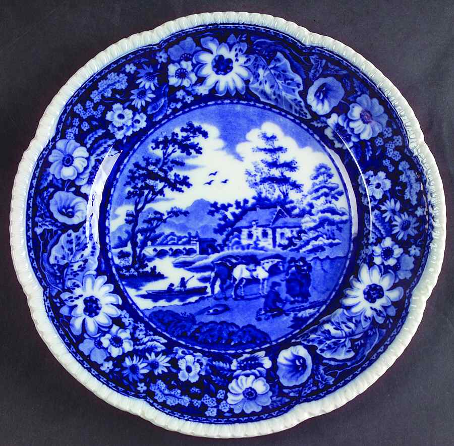 Native Blue Salad Plate by Royal Cauldon-1