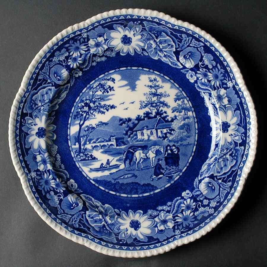 Native Blue 13" Chop Plate (Round Platter) by Royal Cauldon-1