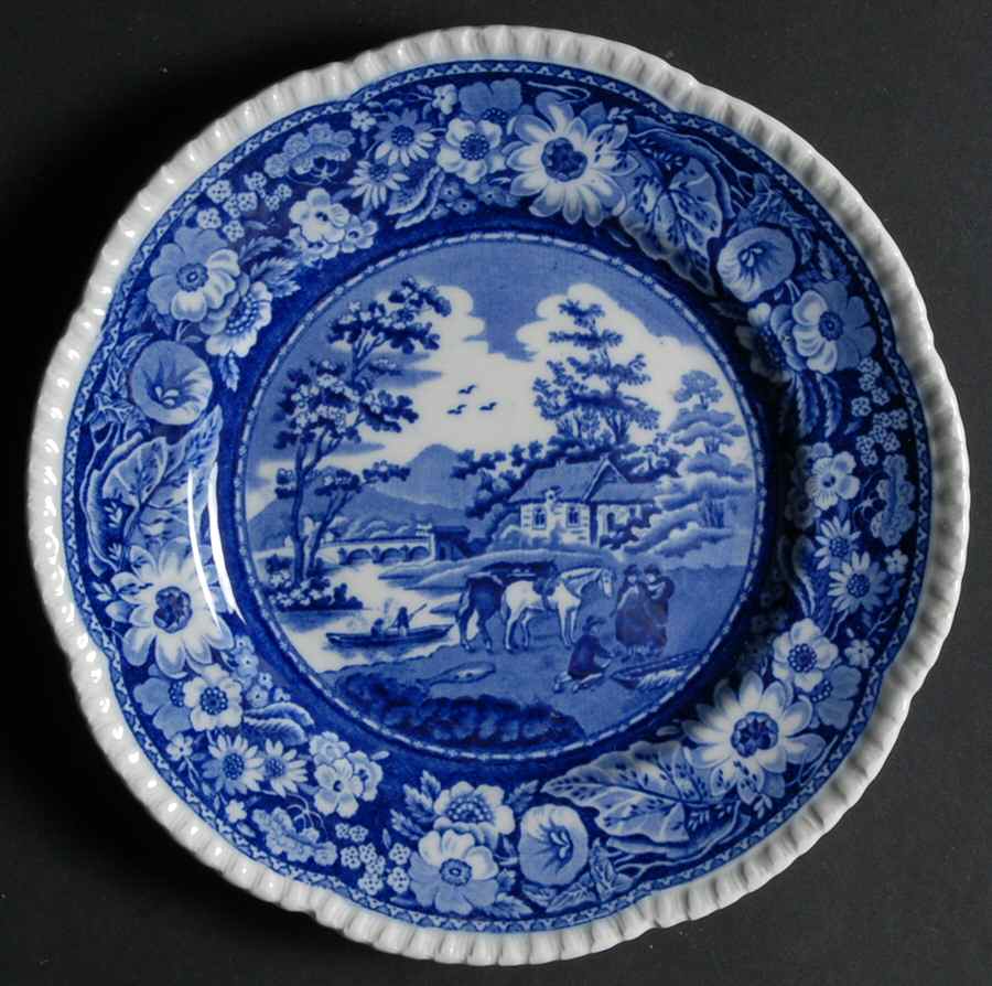 Native Blue Salad Plate by Royal Cauldon-1