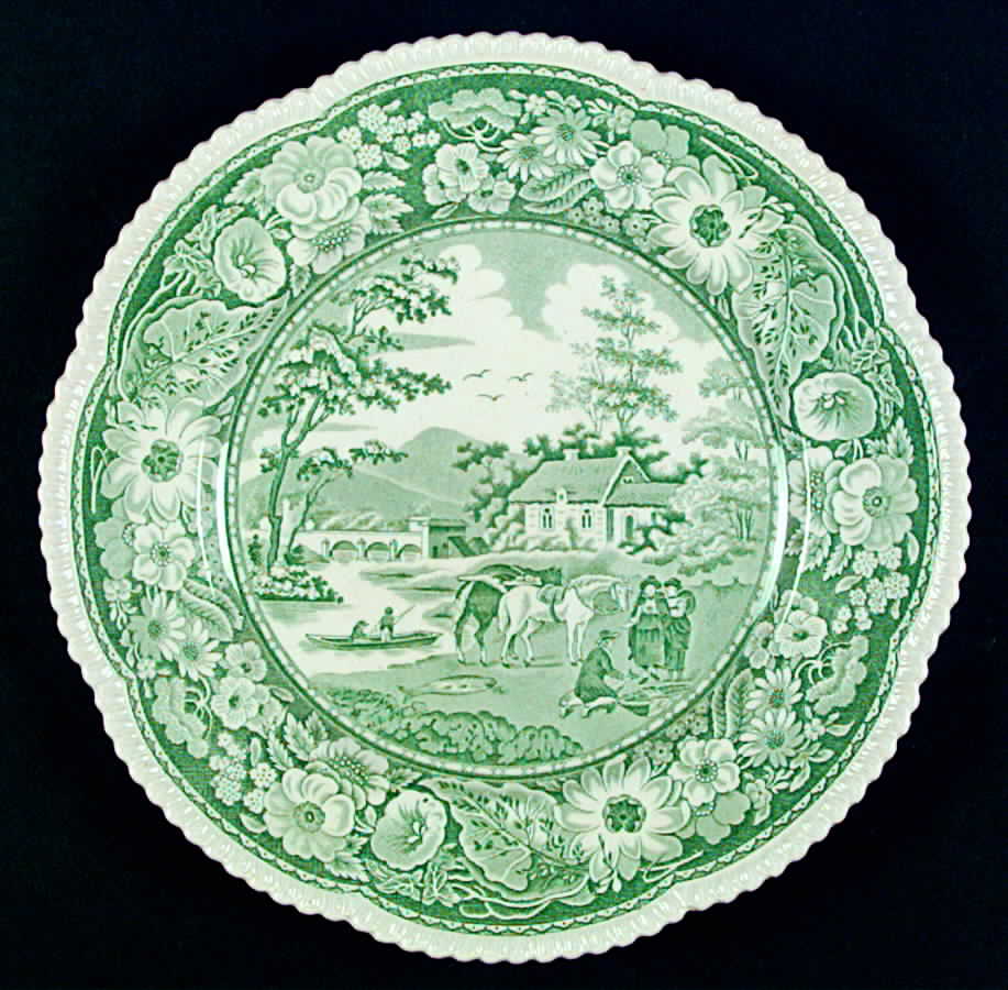 Native Green Dinner Plate by Royal Cauldon-1