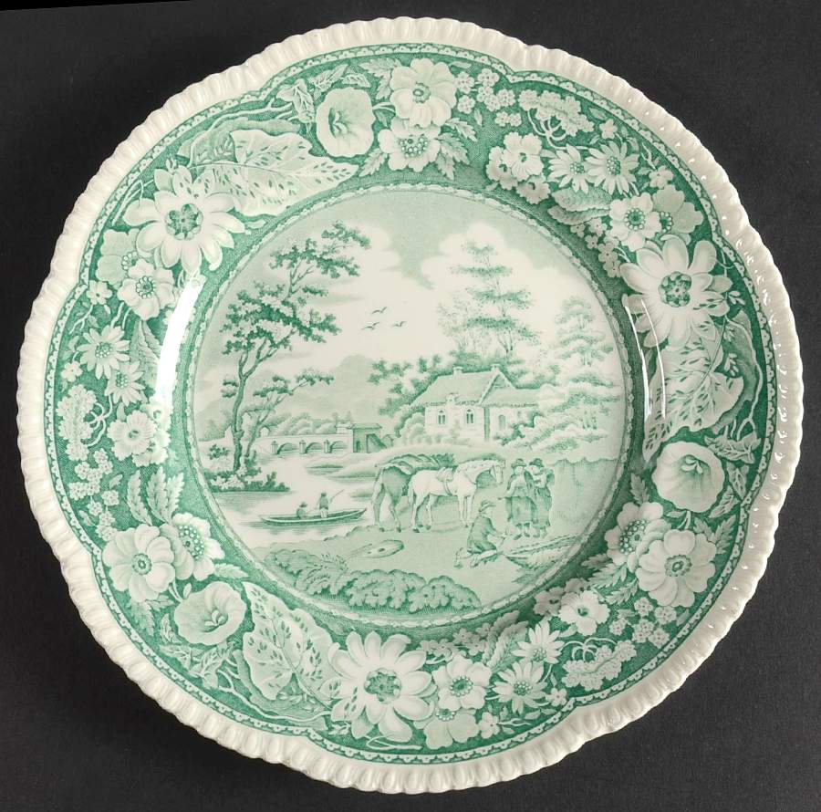 Native Green Salad Plate by Royal Cauldon-1