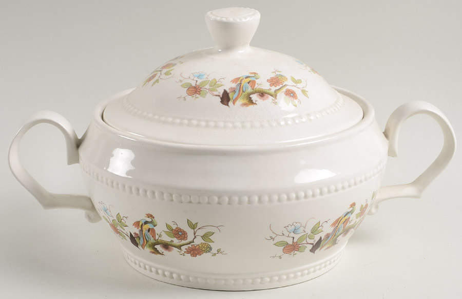 Paradise Round Covered Vegetable by Royal Cauldon-1