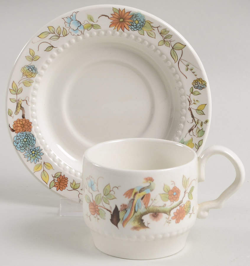 Paradise Flat Demitasse Cup & Saucer Set by Royal Cauldon-1